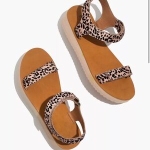 Madewell the Maggie sandal in spotted calf hair